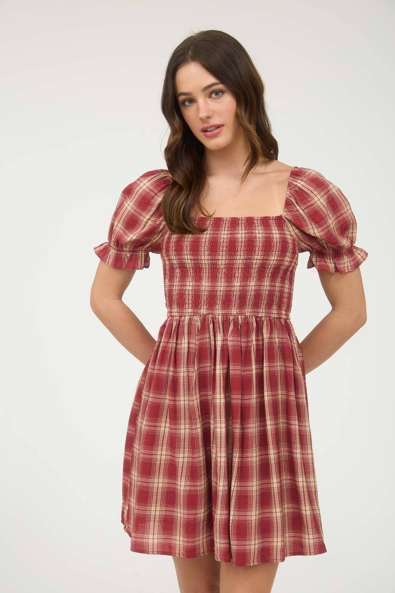Crimson Cottage Dress