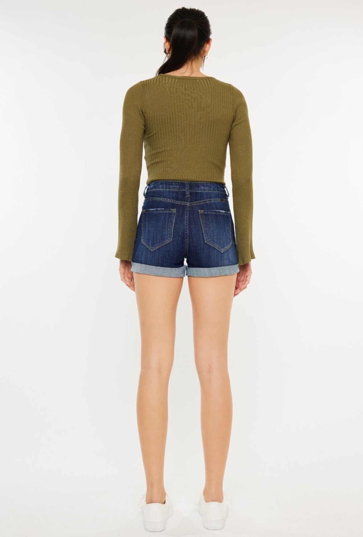 Dark Wash Kan Can Shorts