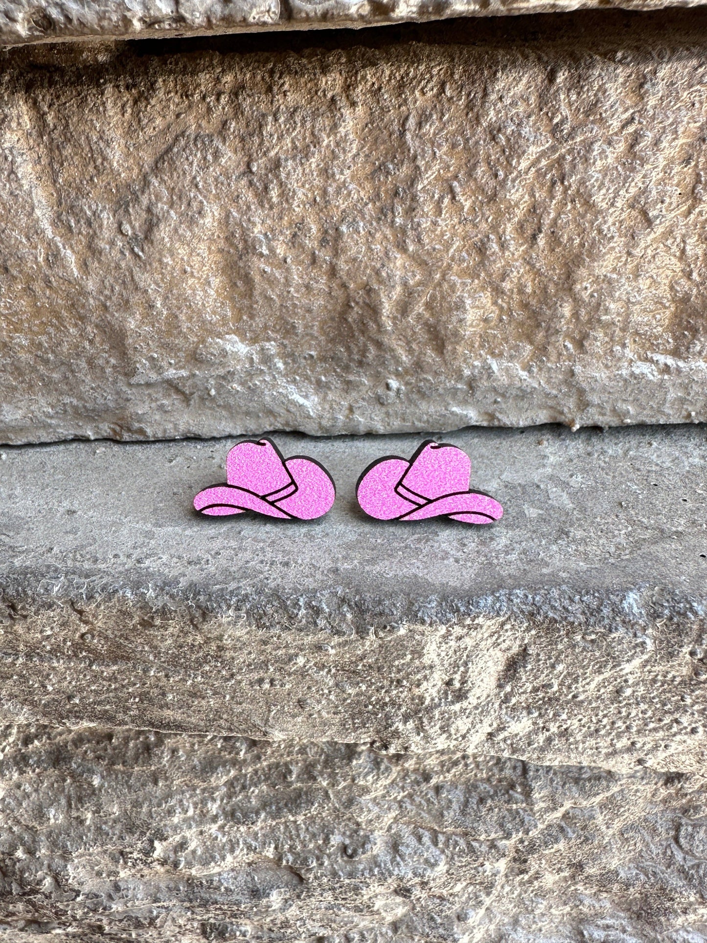 Pink Cowboy Hat Stud
