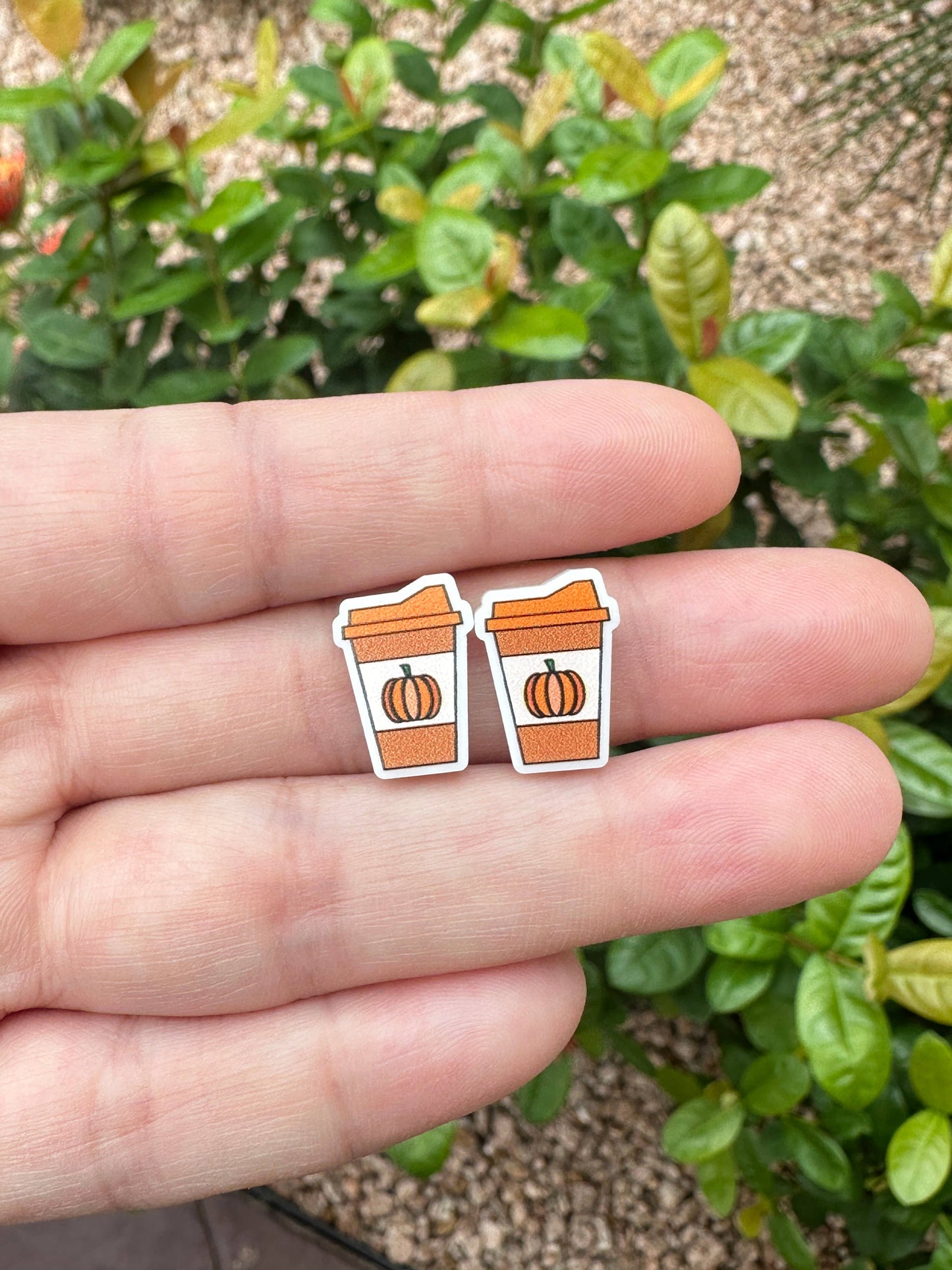 Pumpkin Coffee Studs