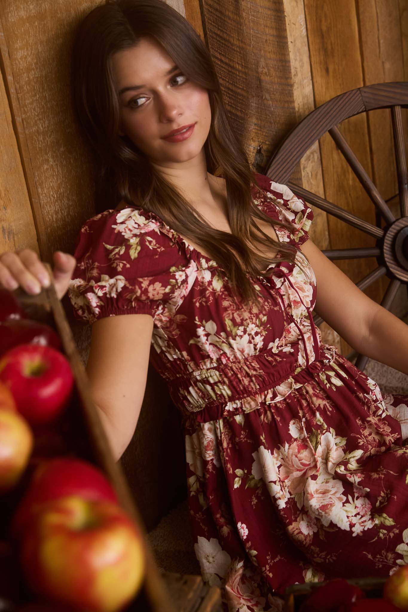 Cabernet Petals Dress