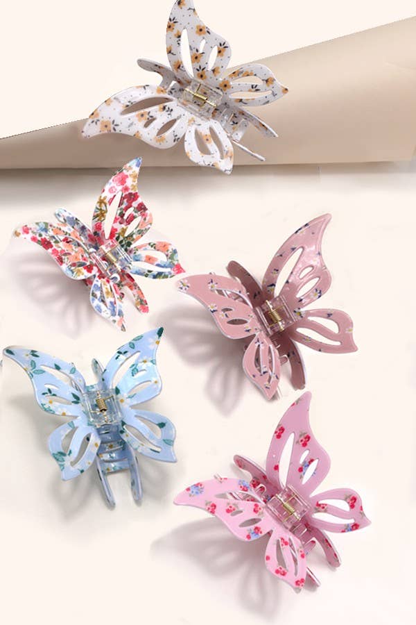 Jumbo Butterfly Bloom Claw Clip