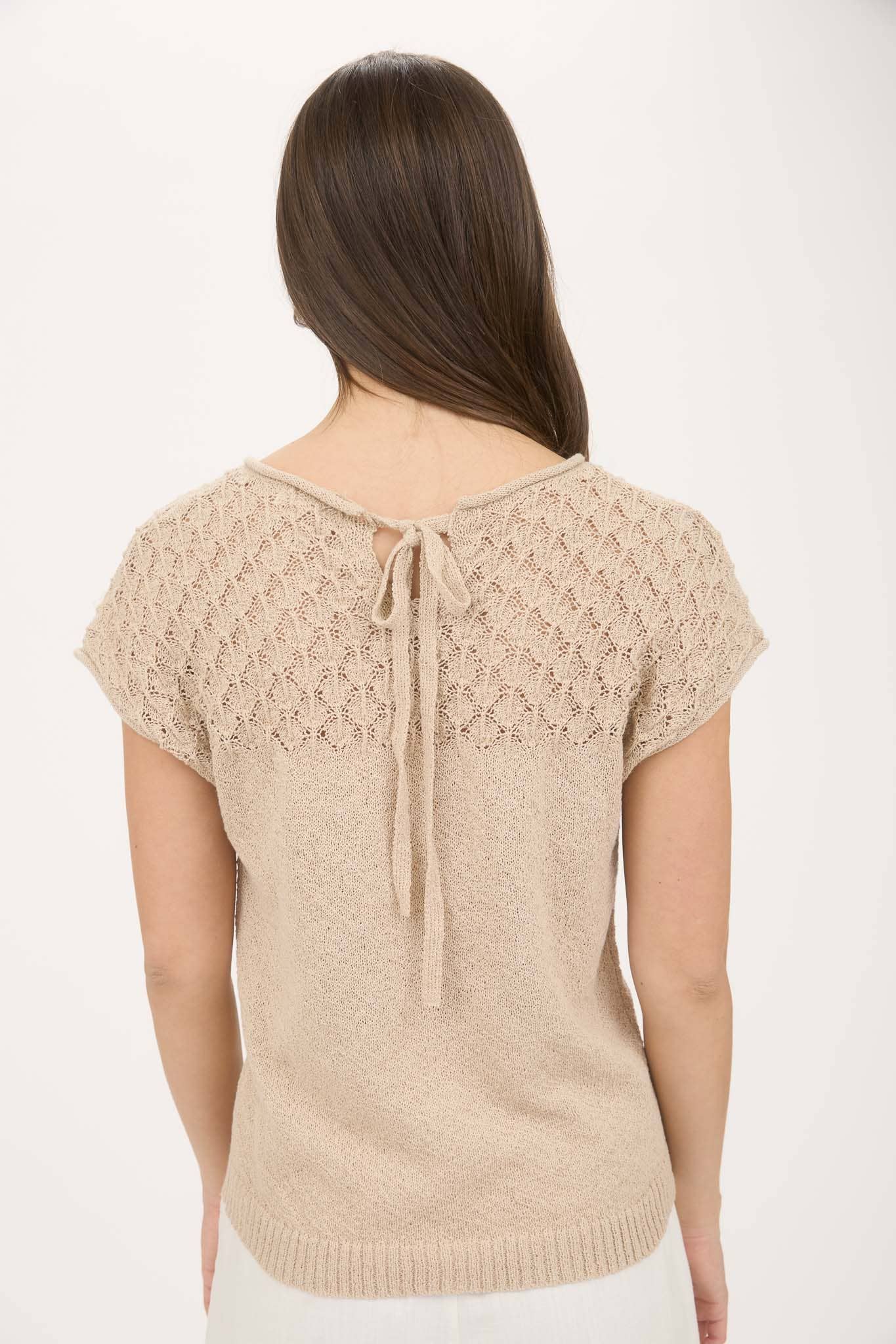 Almond Latte Knit Top