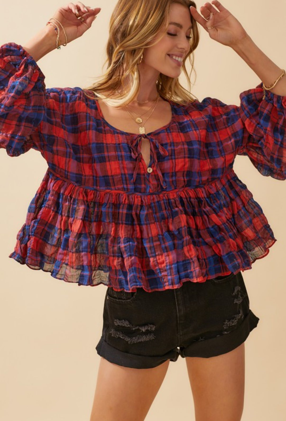 Crisp Morning Crinkle Blouse