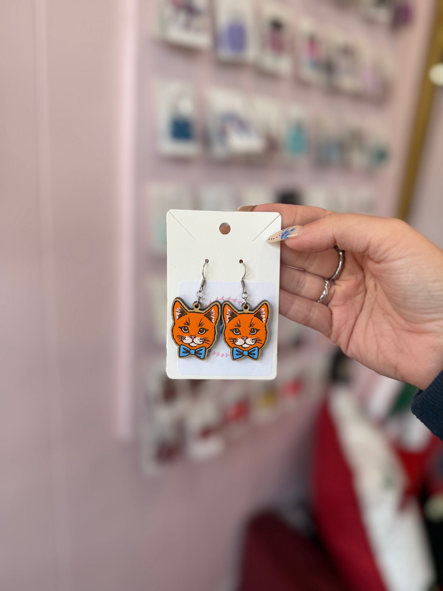 Toulouse Orange Cat Earrings