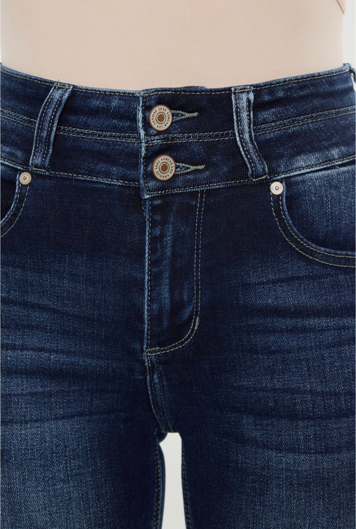 Double Button Kan Can Bootcut Jeans