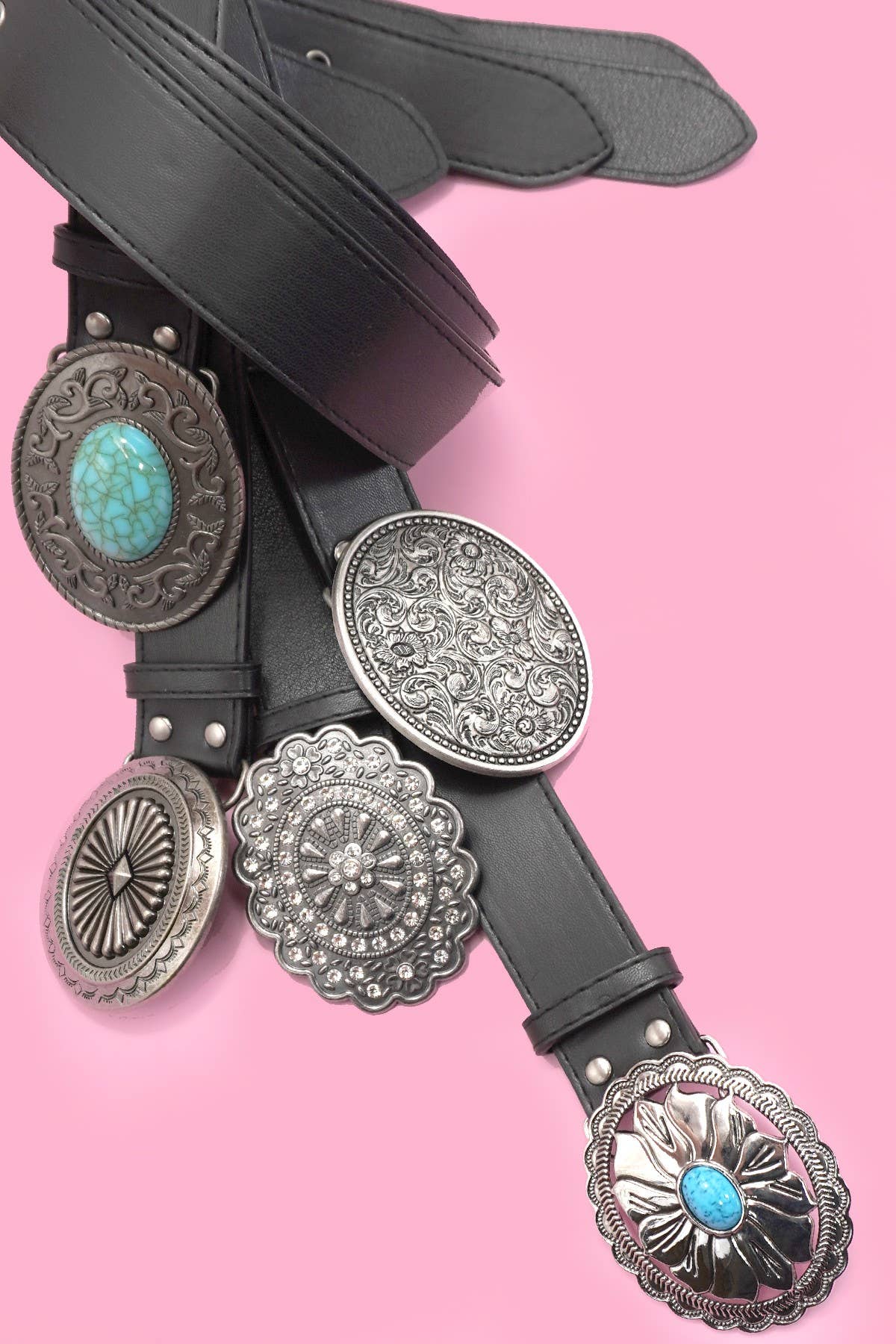 Western Oval Buckle Belt