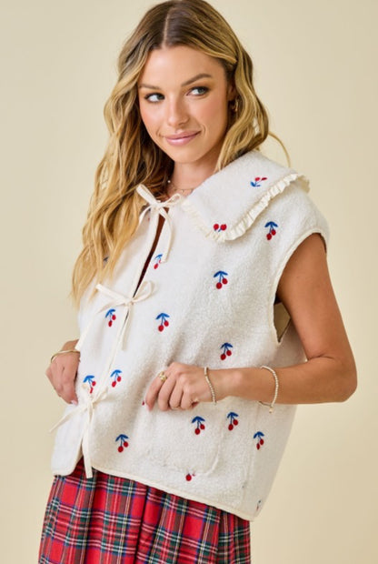 Cherry Sweet Sherpa Vest