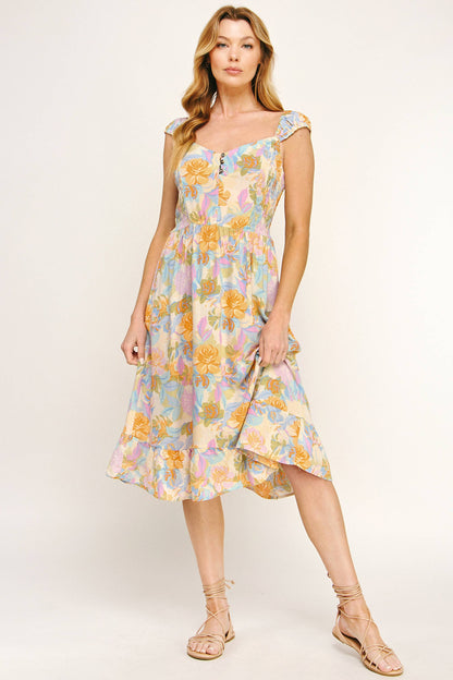 Sunset Petals Midi