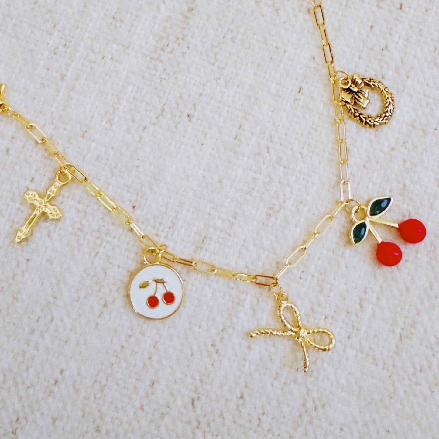 Cherry Chic Charm Bracelet