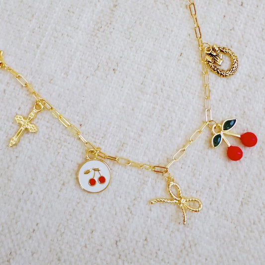 Cherry Chic Charm Bracelet