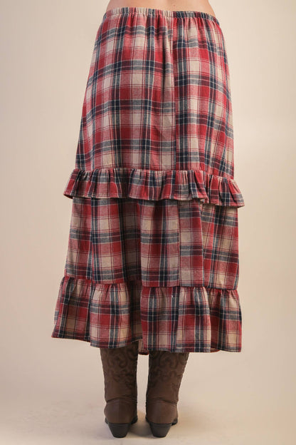 Cranberry Cheer Maxi Skirt