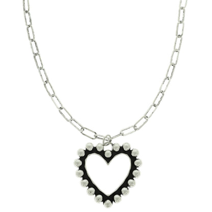 Western Heart Bubble Pendant Necklace