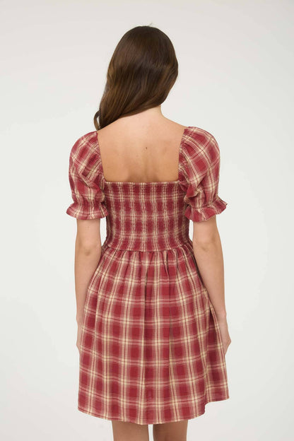 Crimson Cottage Dress