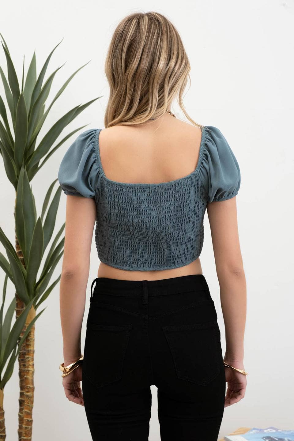 Teal Twirl Top