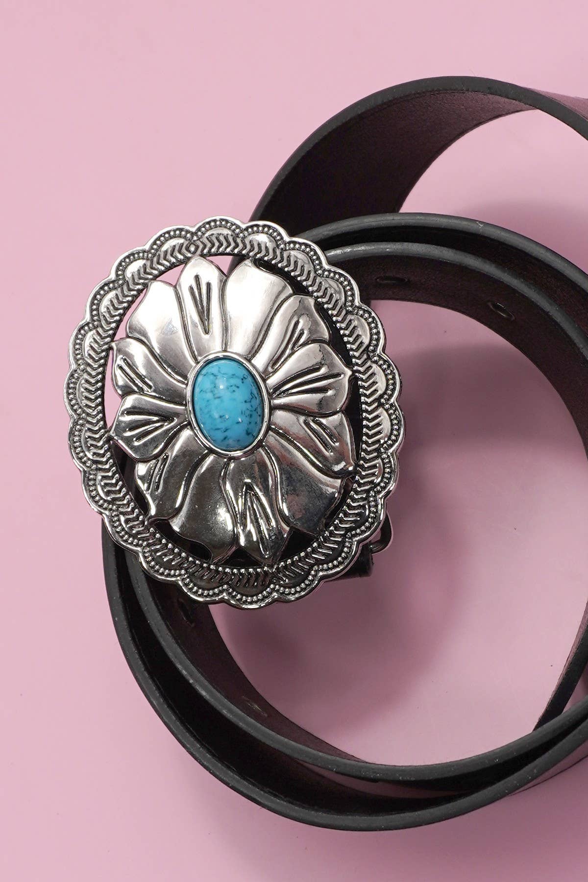 Western Oval Buckle Belt