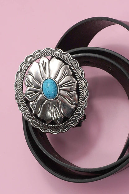 Western Oval Buckle Belt