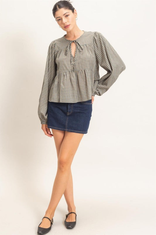 Farmstand Plaid Top
