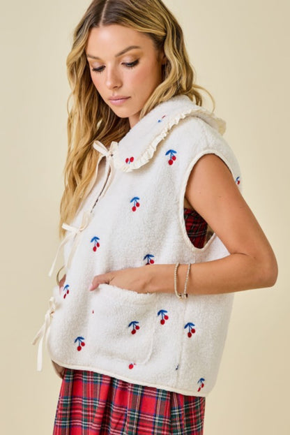 Cherry Sweet Sherpa Vest