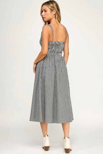 Gingham Charm Maxi Dress