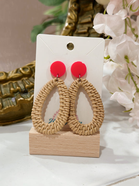 Rattan Dangle Earrings