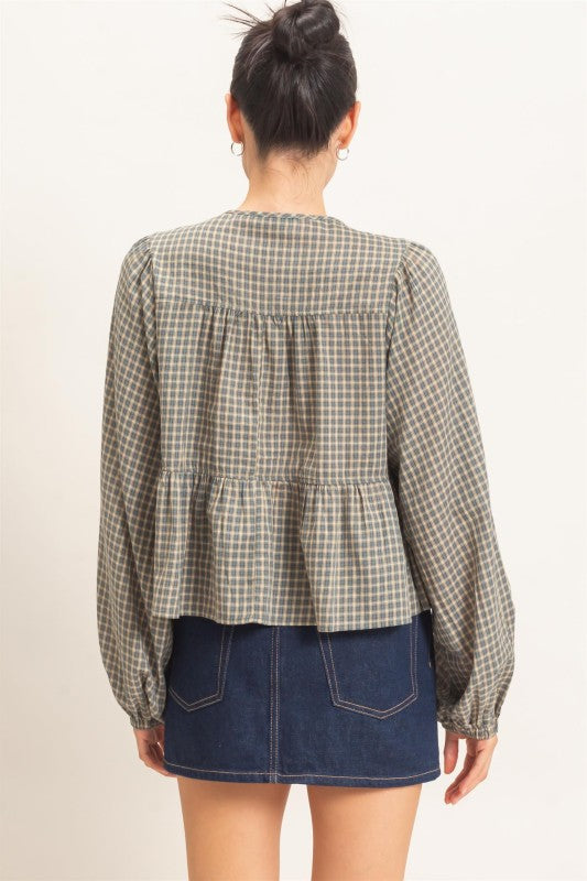 Farmstand Plaid Top