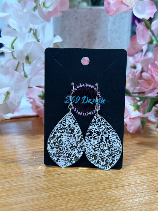 Fancy Teardrop Dangle Earrings