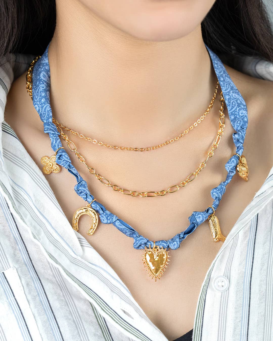 Rodeo Queen Charm Necklace: Silver