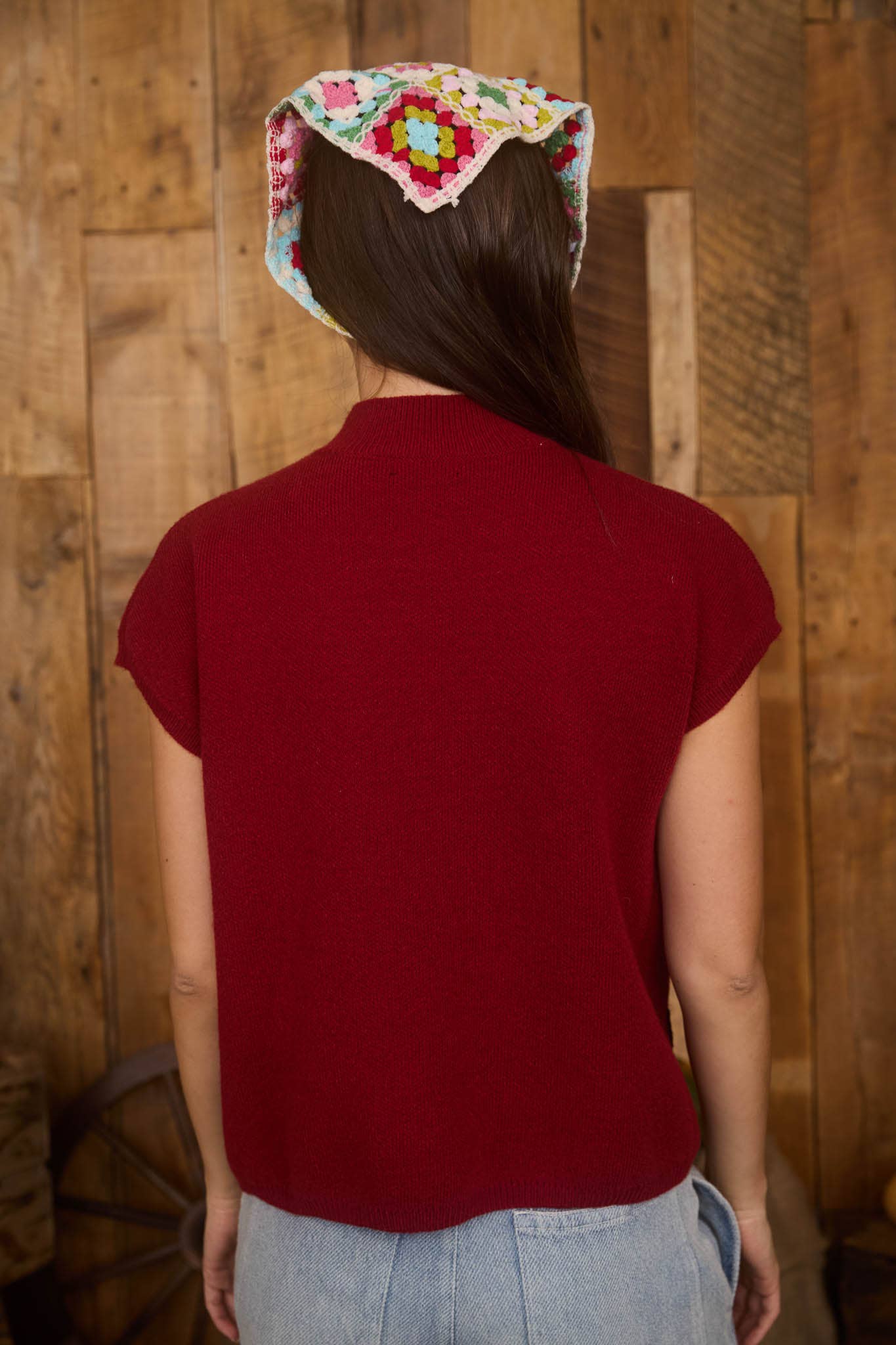 Burgundy Bloom Sweater