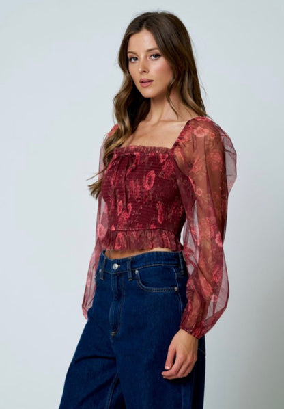 Crimson & Clover Top
