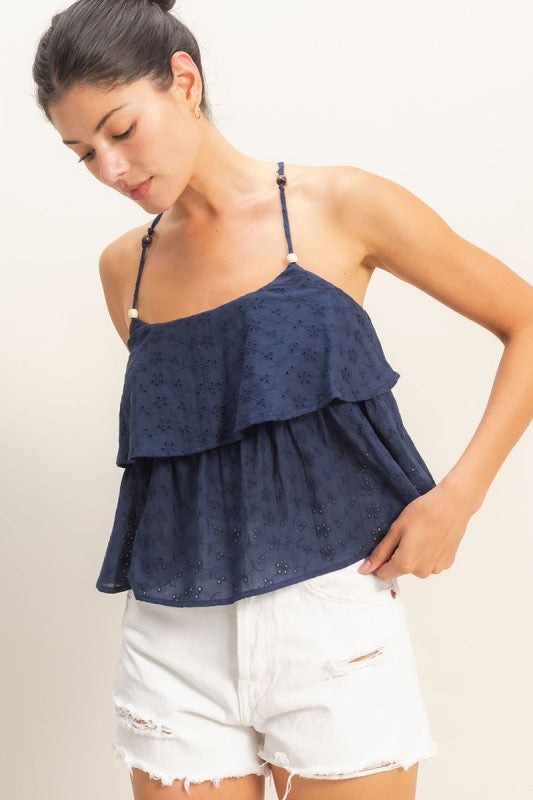 Bluebird Eyelet Top