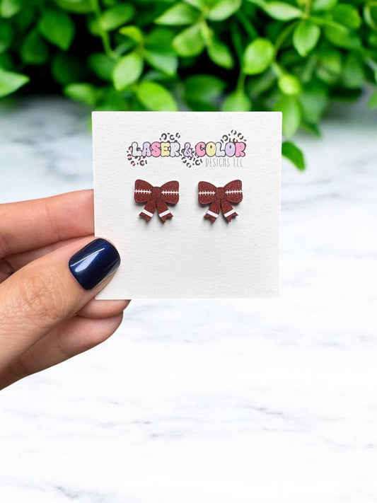Football Bow Studs