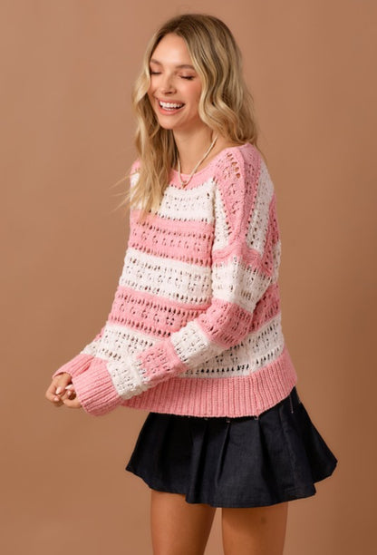 Sweetheart Striped Sweater