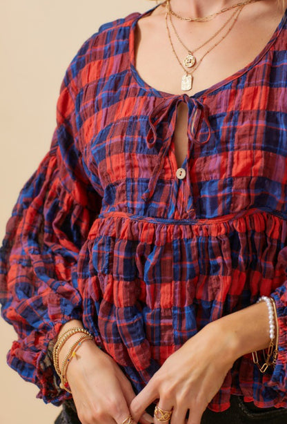 Crisp Morning Crinkle Blouse