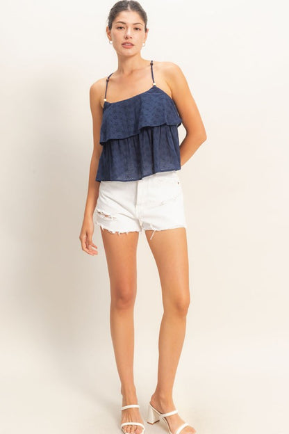 Bluebird Eyelet Top