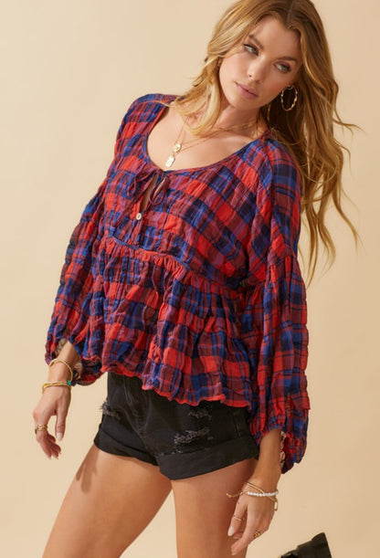 Crisp Morning Crinkle Blouse