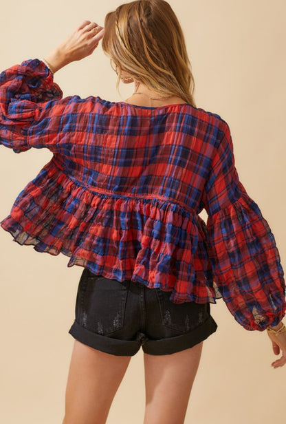 Crisp Morning Crinkle Blouse