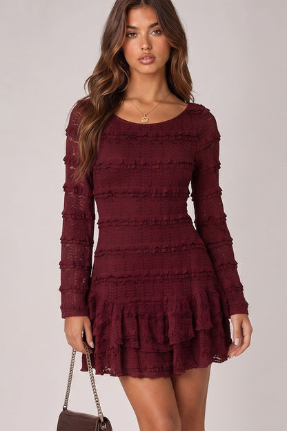 Bordeaux Lace Dress