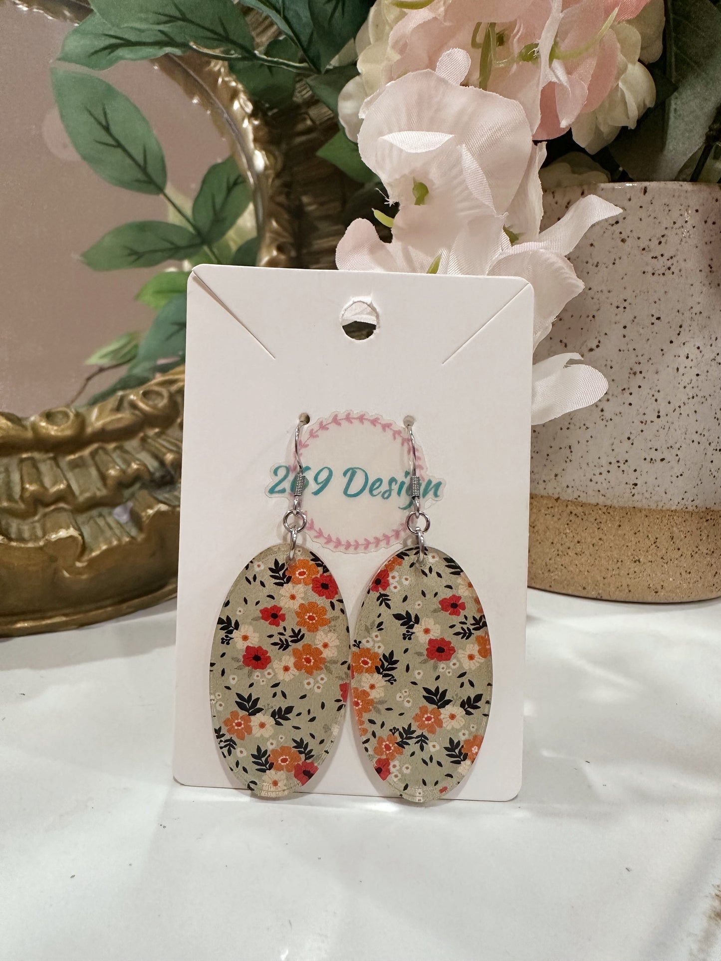 Oval Dangle Earrings
