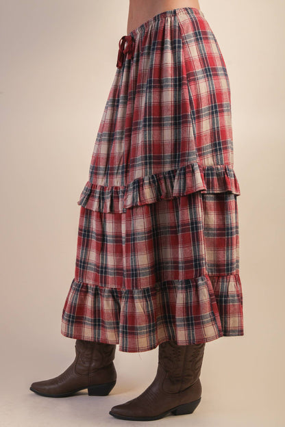 Cranberry Cheer Maxi Skirt
