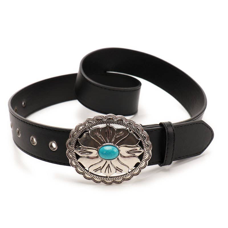 Western Oval Buckle Belt