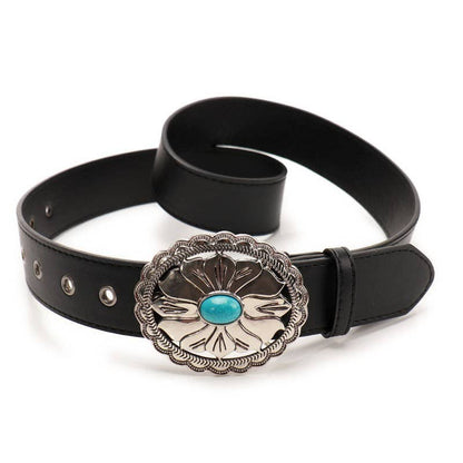 Western Oval Buckle Belt