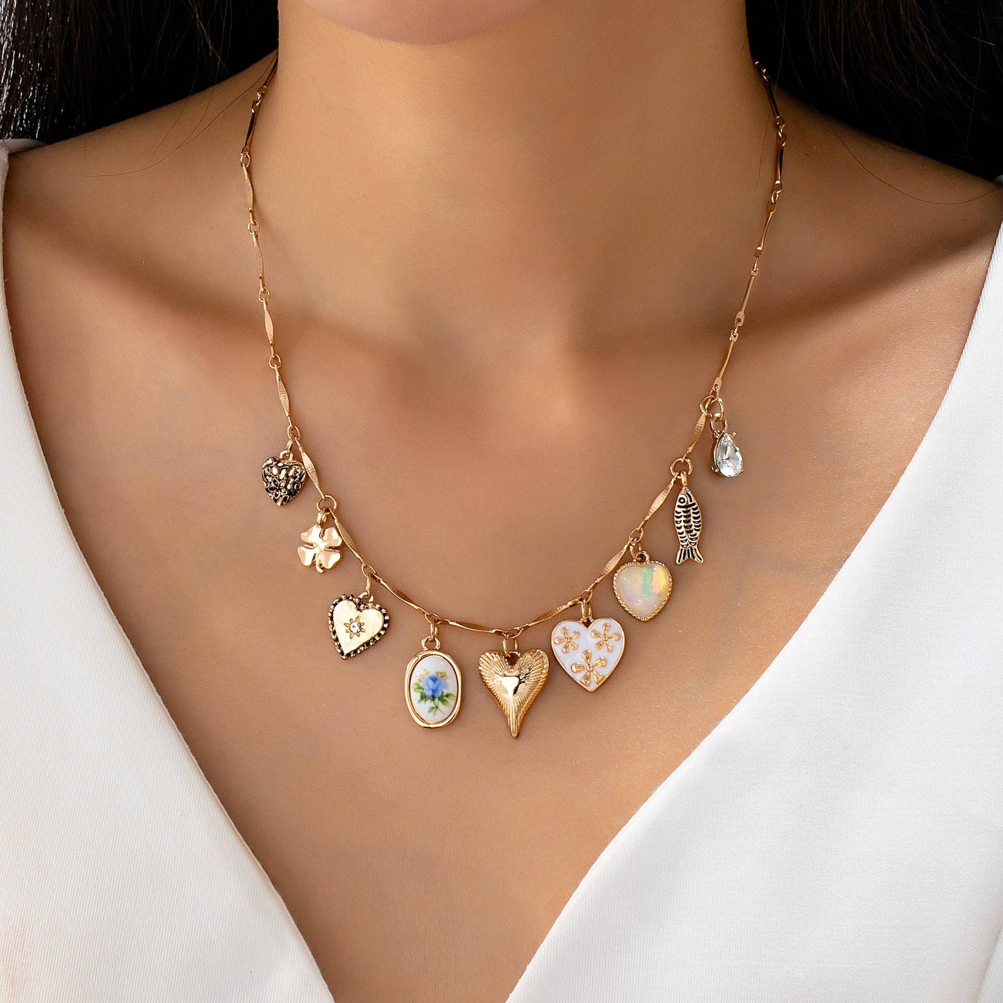 Floral Charm Necklace