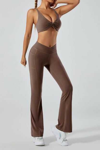 Brown Flared Leggings