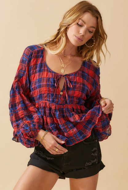 Crisp Morning Crinkle Blouse