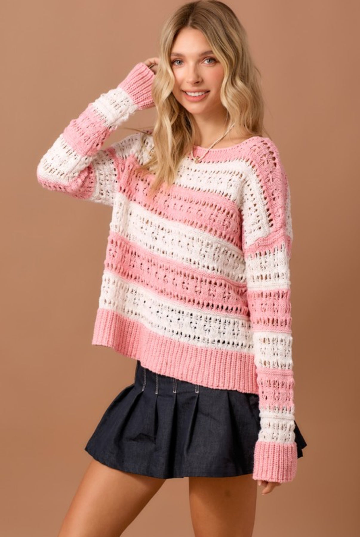 Sweetheart Striped Sweater