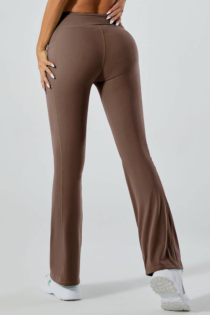 Brown Flared Leggings