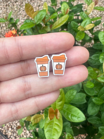 Pumpkin Coffee Studs