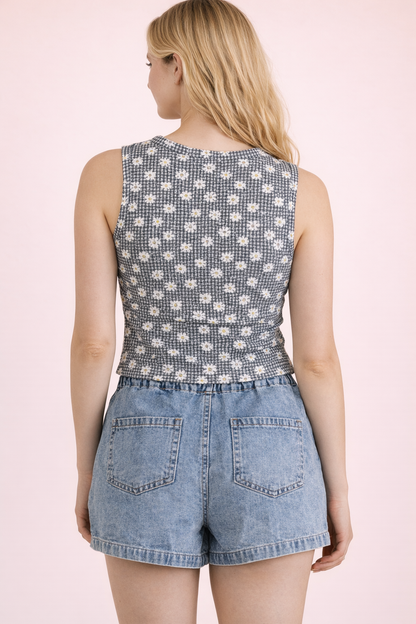Daisy Lane Button Tank Top