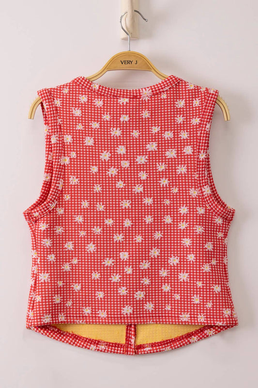 Daisy Lane Button Tank Top